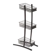product of Hubert 49771 Impulse Stand - 6-7/10"L x12-7/16"W x23-1/5"H, Black Steel, 4-1/2"x1-1/2" Sign Holders