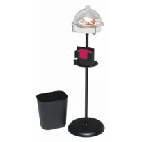 product of Hubert 58976 Demo Stand Kit, 14" Dia. X 45"H Overall, Acrylic/Powder-Coated Metal, Black