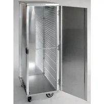 product of Hubert 70526 40 Pan Full Height Aluminum Bun / Food Pan Enclosed Mobile Cabinet w/ 1-1/2" Bottom Load Slides
