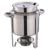 product of Hubert 82593 Soup Station Chafer, 4-1/5 Qt., 12-3/8"x9-2/8"x13" H, Round, 18/0 Stainless Steel