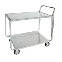 product of Hubert 98435 Aluminum 2 Shelf Produce Cart - 43" x 25" x 41"H