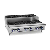 product of Imperial IHPA-2-12SU 12" Countertop Step-Up Gas Hotplate with (2) Burners, 64.000 BTU