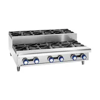 product of Imperial IHPA-8-48SU 48" Countertop Step-Up Gas Hotplate with (8) Burners, Manual Controls, 256.000 BTU