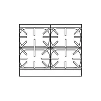 product of Imperial IHR-4 36" Gas Heavy Duty Range w/ (4) Open Burners, (1) Standard Oven, 200.000 BTU