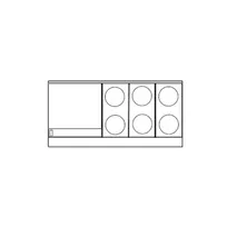 product of Imperial IR-6-G24T-E-CC 60" Electric Restaurant Range, 6 Round Elements, One 24" griddle