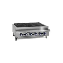 product of Imperial IRB-72 72" Countertop Gas Radiant Charbroiler w/ (12) Burners, 180.000 BTU
