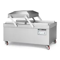 product of Henkelman POLAR 2-85 COMBIVAC Double Chamber Vacuum Packaging Machine, 33" Seal Bars, Stainless Steel, Floor Model