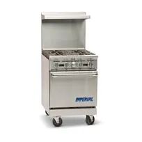 product of Imperial IR-4 24" Gas Restaurant Range w/ (4) Open Burners, (1) Space Saver Oven, 155.000 BTU