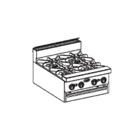 product of Jade JBR-4-M 24" Gas Restaurant Range w/ (4) Open Burners, Modular, 120.000 BTU