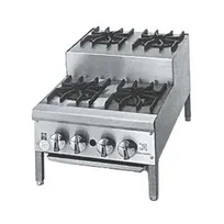 product of Jade JHPE-3-324-F 24" Floor Step-Up Gas Hotplate with (6) Burners, Manual Controls, 90.000 BTU