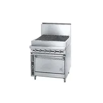 product of Jade JTRH-36B-36C 36" Gas Heavy Duty Range w/ 36" Full Charbroiler, Convection Oven, 120.000 BTU