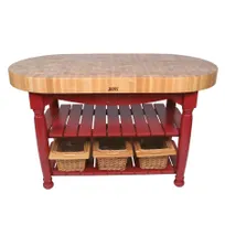 product of John Boos CU-HAR60 Harvest Table, Oval, 60"W X 30"D X 36"H Overall Size