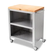 product of John Boos CUFC-M1830-X Formaggio Cart, 30"W x 18-1/8"D, Maple Cutting Board Top, Stainless Steel Base
