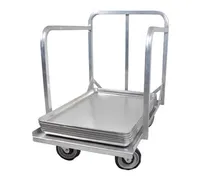 product of John Boos D1927-SP-H Aluminum Bun Pan Truck/Dolly with Push Handle, 1 Stack, 18x26 or 18x13 Pans, 5 Swivel Casters