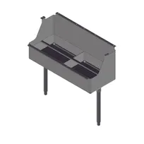 product of John Boos DTDS4-3615 Dump Sink, 36" W x 15" D S.Steel Bowl, Landing w/ Support Legs, 2 Scrap Baskets