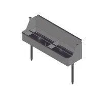 product of John Boos DTDS4-4815 Dump Sink - 48" W x 15" D S.Steel Bowl, Table Mount-Legs with Two Scrap Baskets