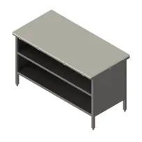 product of John Boos EBOP3-3048 Work Table, Cabinet Base with Open Front, 48"W X 30"D