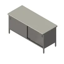 product of John Boos EBSP3-30108 Work Table, Cabinet Base with Sliding Doors, 108"W X 30"D