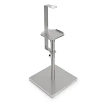 product of John Boos SDS-SB-2 Sanitizer Dispenser Stand, 24"H x 8"x8" Platform, 16"x16" Base, Stainless Steel
