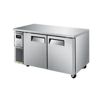 product of Turbo Air JURF-60-N 59" 2-Door Undercounter Refrigerator Freezer, R 6.28 - F 6.89 cu. ft. - Dual Temp