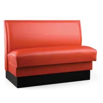 product of JustChair JBS-UPL-36-GR3 Custom Booth, Single Plain Back, Upholstered Seat, 36" Height