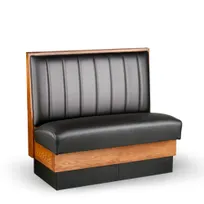 product of JustChair JBS-WSS-UCH-60-GR1/COM Custom Booth, Single Vertical Channel Back, Removable Seat, 60" Height