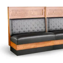product of JustChair JBSB-WSS-SBT-36-GR2 Banquette Bench, Button Tufted Back, Removable Seat, 36" Height