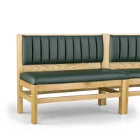 product of JustChair JBSB-WT-UCH-36-GR3 Banquette Bench, Vertical Channel Back, Upholstered Seat, 36" Height