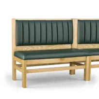 product of JustChair JBSB-WT-UCH-42-GR2 Banquette Bench, Vertical Channel Back, Upholstered Seat, 42" Height