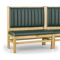 product of JustChair JBSB-WT-UCH-48-GR1/COM Banquette Bench, Vertical Channel Back, Upholstered Seat, 48" Height