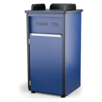 product of JustChair TRCPT-HPL-GR1 Trash Receptacle, 35 Gallon, 23-1/2" x 23-1/2" x 48", Plastic Laminate, Green