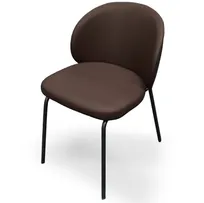 product of JustChair U34918 Hospitality Collection Side Chair, Upholstered Contour Back, Vinyl UPH, Black Steel Frame