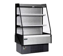 product of Hydra-Kool KGL-OF-40-R 41" Vertical Open Air Merchandiser in Silver & Black, Remote, 2 Shelves