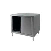 product of Klinger's Trading CB2472-W/SHELF Cabinet Base Sliding Doors Work Table with Mid-Shelf, 72"W x 24"D