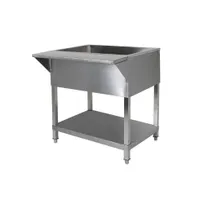 product of Klinger's Trading CP3 47" Stationary Ice-Cooled Cold Pan Table, (3) Pan