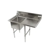 product of Klinger's Trading ECS1DR24 42" One Compartment Sink, 16"W x 20"L Bowl With Right-Hand Drainboards