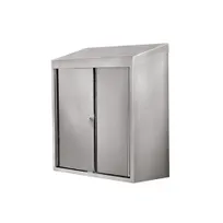 product of Klinger's Trading WC1548-SLIDING 48" Stainless Steel Wall Mount Cabinet w/ Sliding Doors