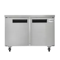 product of Koolmore KM-UCF-2DSS 48" 2-Door Undercounter Freezer, Stainless Steel, 10.2 cu. ft., Caster Wheels