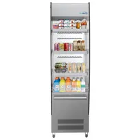 product of Koolmore CDAU-7C-SS 26" Grab & Go Open Air Merchandiser, Stainless Steel, Self Contained, 7.7 cu. ft.