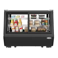 product of Koolmore CDC-165-BK Display Case, 35" Black, Front & Rear Doors, Temp Control, Shelves, Auto‑Defrost