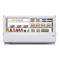 product of Koolmore CDC-250-WH 48" White Case, Glass Doors, Temp 32°‑53°F, LED, Defrost, Self‑Serve, 2 Shelves