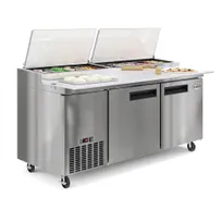 product of Koolmore KM-RPPS-2DSS 71" 2 Doors Refrigerated Pizza Prep Table w/ Built-in Cutting Board