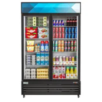 product of Koolmore MDR-2GD-35C - 2-Section 38 cu ft. Glass Door Refrigerator, 47" Width, 1/2 HP, R-290, Lighting
