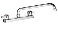 product of Krowne 13-812L Silver Series Low Lead Deck Mount Faucet w/ 8" Centers, 12" Swing Spout