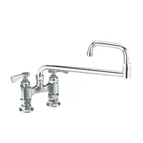 product of Krowne 15-418L Royal Series Double-Jointed Deck Mount Faucet w/ 4" Centers, 18" Swing Spout
