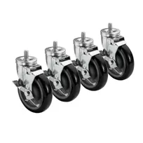 product of Krowne 28-146S Krowne Threaded Stem Caster, Swivel with Brake, 5" Diameter