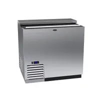 product of Krowne BC36-SS 36" Stainless Steel Flat Top Bottle Cooler w/ 1 Sliding Lid, 2 Divider Racks