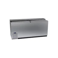 product of Krowne BC72-SS 72" Stainless Steel Flat Top Bottle Cooler w/ 2 Sliding Lids, 4 Divider Racks