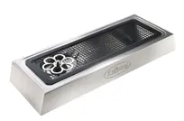 product of Krowne KR-LC2GF-TAP 26" Countertop CO2 Glass Froster Stainless Steel, Built-In Drink Rail, LED Light