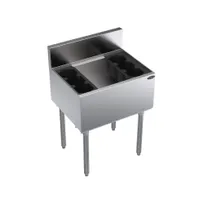product of Krowne KR19-24-10 24" Underbar Ice Bin/Cocktail Unit w/ 74 lbs., 10-Circuit Cold Plate